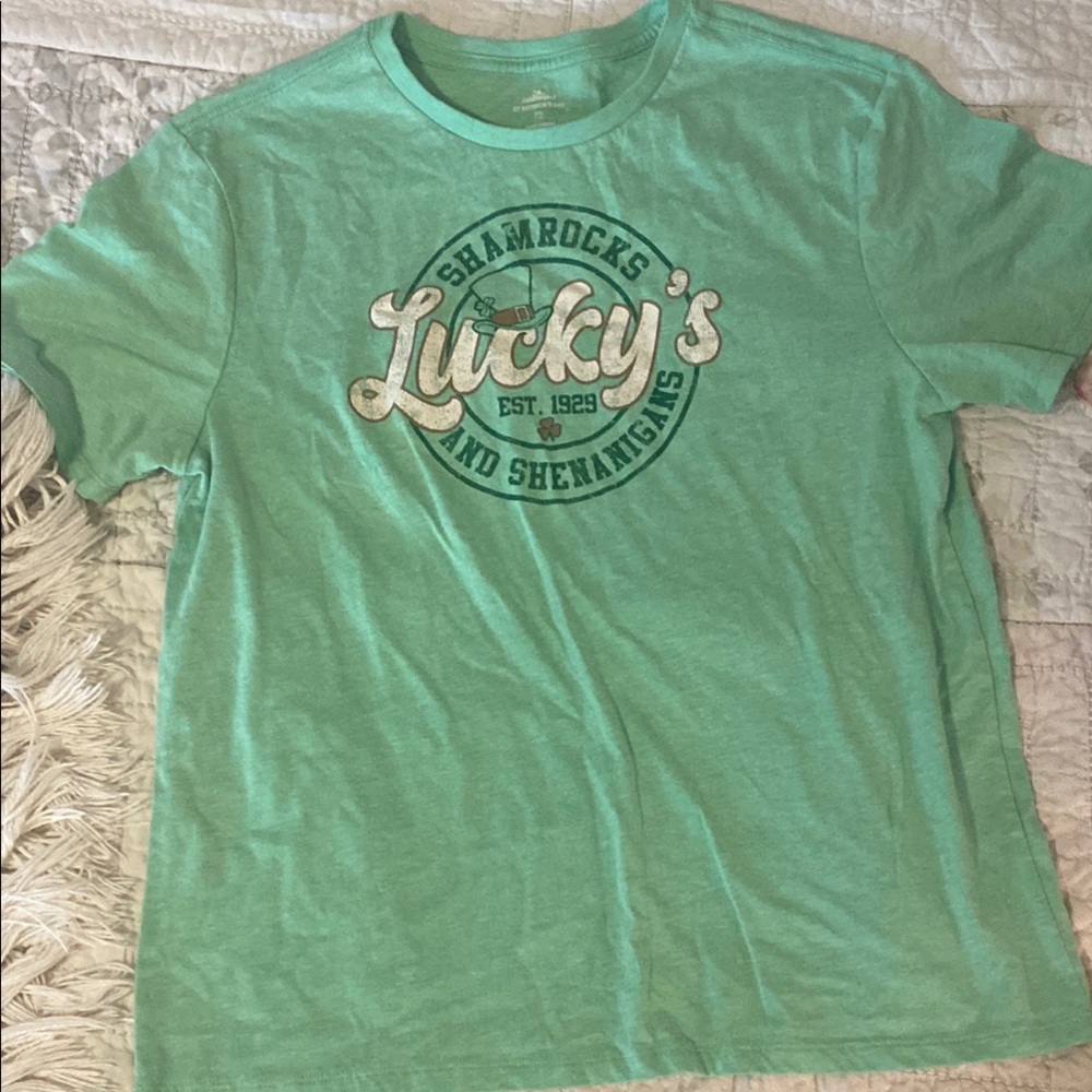 Green Lucky's Graphic T-Shirt